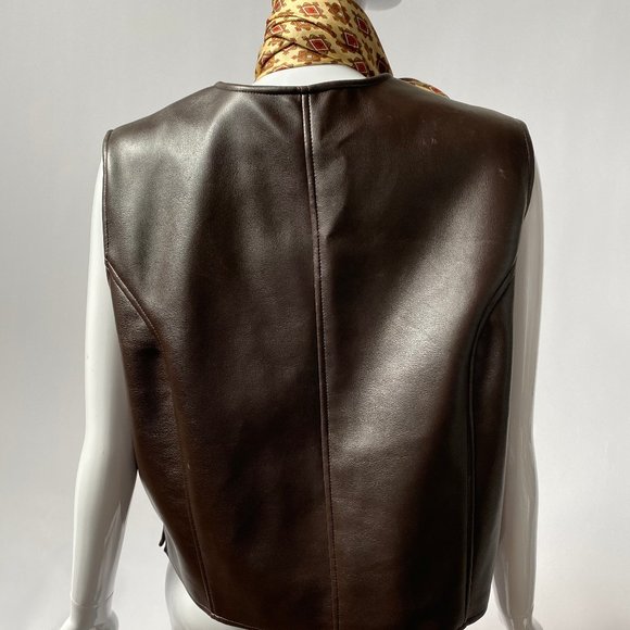 Karen Scott Vegan Leather Vest - Picture 9 of 11